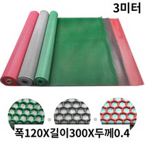 학교 병원 수영장 워터파크 안전 미끄럼사고 예방 육각 물빠짐 물배수 롤매트 3미터, 레드