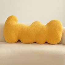 삼각 사각 북유럽 롱 쿠션 롱 쿨 대방석 대형 등받이 쇼파 침대 바디 필로우 직사각형, 웨이브타입 95x50cm(허니옐로우)