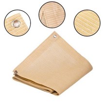 옥상가림막 코스트코 천막 쉘터 베이지 노란색 차양 그물 야외 창고 천 정원 전망대 HDPE 발코니 음영 그늘막, Beige Yellow+1.5m x 4m