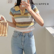플래퍼 FLAPPER 레트로레인보우카라니트 FB3SKN046A