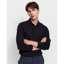 [헤지스 남성] [21FW] WHTS1D431BK populet블랙 퍼피자수 면혼방 긴팔카