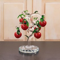 크리스탈 체리트리 유리공예 생일 꽃 선물 장식품 인테리어 소품, 6줄 앵두나무