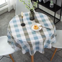 원형식탁보/ 방수식탁보 2인용-90x90cm 노블체크(원형) / 국내 당일발송-신데렐라 데코, 6인용(135x135cm), 방수-노블체크(원형)