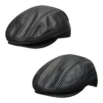 팸드님 데니얼 레더 헌팅캡 천연가죽 남녀공용 중년모자 도리구찌 1Colors