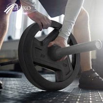 베스코 3홀 블랙 중량원판 10kg 2개 SET 바벨 헬스, 단품