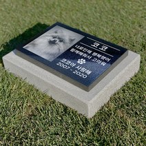 그레이스톤 강아지 고양이 반려동물 수목장 사진 비석 250mm, 전화상담 후 선택할게요, 사진과 동일하게