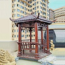 야외바베큐장 팔각정 조립식 정자 원두막 파라고 펜션 전망대 야외 안뜰 정원 목조 파빌리온 야외 간단한 골동품 단단한 육각형 파빌리온 맞춤형 부식 방지 목조 주택 전망대 33, 적갈색 3m 원통형 20중공기둥