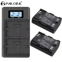 LP-E6 LP E6 LPE6 E6N 캐논 EOS 5DS R 5D Mark II III 6D 7D 70D 80D 60D 카메라 용 배터리 + LCD 듀얼 충전기 511201, CHINA_2PCS and charger