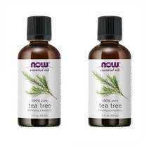 Now Foods Essential Pure Tea Tree Oil 나우푸드 에센셜 퓨어 티 트리 오일 아로마 테라피 2oz (59ml) 2팩, 59ml, 2개