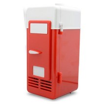 서랍형미니냉동고 미니 USB 냉장고 휴대용 쿨러 음료 캔 자동차 노트북 PC 컴퓨터 블랙 레드, 02 빨간