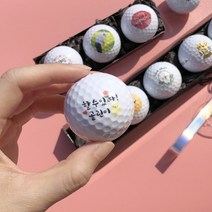 골프공 골프볼 레터링 커스터마이징 선물포장 골린이 커스텀 세트 3구 어버이날 입문 5구 채 공 이어폰, 문구 변경 O_30