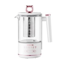 접이식 분유 전기포트 커피 차탕기 여행용 휴대용 600ml Port Etri Kett Multifuntionl Helth Glss Tepot w, 01 White with filter_01 EU