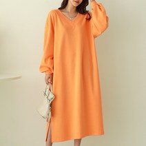 시크루즈 보넬 V넥 트임 박스 원피스_BDOE871