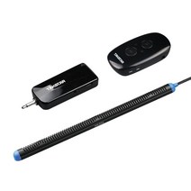 TAKSTAR TakStar WHM-24A 하모니카 무선 마이크 UHF 입 오르간 송신기 수신기 40m 전송 범위 내장 충전식 배터리, Black