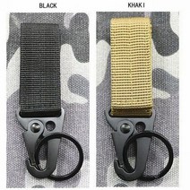 2PC Carabiner 고강도 나일론 열쇠 고리 MOLLE 웨빙 버클 교수형 시스템 벨트 캠핑 하이킹 액세서리, 은
