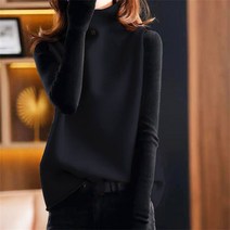 여성용 조끼 니트 베스트 폴라넥 민소매 W22102406