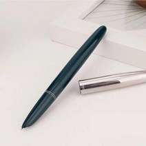 만년필 싸인 서명 볼펜 캘리그라피 세트 영웅 616 화살표 마크 잉크 펜 스테인레스 스틸 캡 고급 펜촉 문구 사무실 학교 용품 쓰기 선물, [02] Green Silver