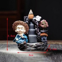 연꽃 불교초 향 촛대 캔들 절 버너 산맥 강 폭포 장식 홈 벽난로 역류 아로마 연기 분수 젠 홀더, XA078