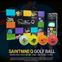 세인트나인 Q 3피스 컬러볼 골프볼 1더즌 12알, 컬러선택/화이트, 선택완료