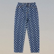 엠엘비 유니 모노그램 일자 데님팬츠 뉴욕양키스 블루 3ADPM0421-50BLS