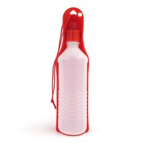 행사 매대 진열 애완견 물병 250ml/500ml 플라스틱 휴대용 동물 야외 여행 접이식 식수 공급기 그릇, 01 red_01 500ml