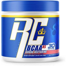 Ronnie Coleman의 BCAA XS 파우더 EAA 포함 분지쇄 아미노산 운동 후 근육 회복 여성 및 남성을 위한 무설탕 수화 음료 구아바 넥타린 30회분, [05] 레몬베어리 구미