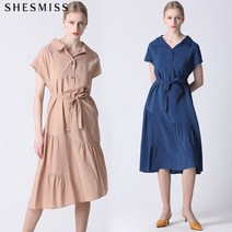 [쉬즈미스(SHESMISS)] 찰리 벨티드 반소매 원피스 (택가격 278000원)