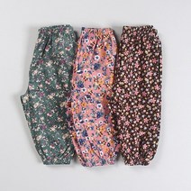 콩알옹알 꽃무늬 골덴 몸빼바지 1세-7세 아기 유아 아동 가을 겨울 코듀로이 항아리 바지 고쟁이 김장룩