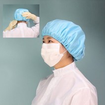 방진 제전모자 고무줄 빵모자 무진모 화이트 스카이블루colors, 스카이블루