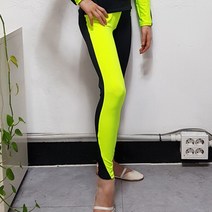 한디자인 리듬체조 연습복 F/W 컬러블록 9부바지 (블랙+그린)