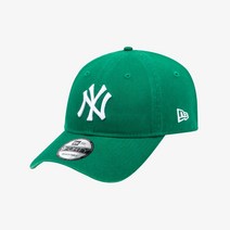 [백화점매장 정품출고] 뉴에라 엠엘비 야구모자 볼캡MLB 워시드 베이직 뉴욕 양키스 언스트럭쳐 볼캡 켈리 그린13086350