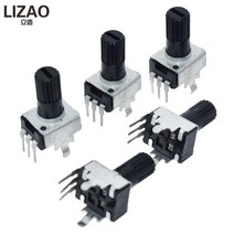 가변 저항RV09 수직 12.5mm 샤프트 5K 10K 0932 조정 가능 저항 9 유형 3 핀 씰 전위차계 개, 02 100 천개 옴