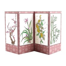 나만의병풍만들기 4폭 사군자 / 만들기키트 명절 추석 설날 그리기diy 그림그리기 색칠하기