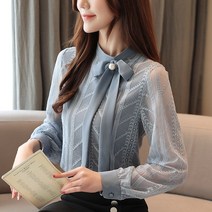 Ssysomey 여성 데일리 셔츠 반팔 남방 링클 티 블라우스