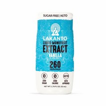 Lakanto 라캉토 리퀴드 몽크푸르트 추출 스위트너 바닐라맛 1.76fl oz(52ml) 1개 Liquid Monkfruit Extract Sweetener
