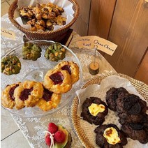 맛있는마론아트 수제 쿠키 선물 돌잔치 결혼식 답례품 크림사무실 대용량 업소용 식당용 간식 소스, 트리플스모어, 본상품선택