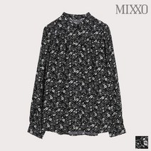 미쏘 배색 플라워 블라우스 MIWBL9T06C