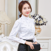 베베퀸즈 여성용 가트디 도트 긴팔 블라우스