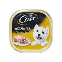 시저 반려견 주식캔, 소+치즈, 100g, 2개