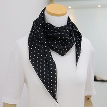 이로스데코 부드럽고 따스한 울 실크 간절기 도트 스카프