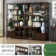 거실 진열장 피규어 술 원목 양주 선반 장식장 수납장, B
