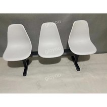 야외 벤치 편의점 로비 버스정류장 의자 3인 야구장 대합실 대기실, 3인용 플라스틱 화이트