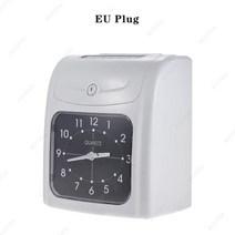 출근 퇴근 기록 실시간 출퇴근 카드 기록부 지문인식 전자 시간 시계 시간 레코더 lcd 시간 디지털 출석 기계 사무실 공장 직원 체크인 시간 49, 밀크 화이트 EU 플러그