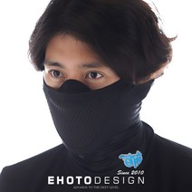 이호토 여름용 쿨 냉감 자외선차단 M1 마스크 어드벤스, 블랙