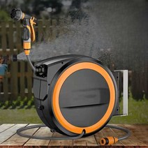 무선 양수기 펌프 급수 텃밭 농천 정원 세차 물 분사, (20m)벽걸이형 호스릴 세트