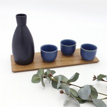 네모잡화 네모잡화 달소금 도자기도쿠리 블랙주병 블루잔세트(4P) (6657626)