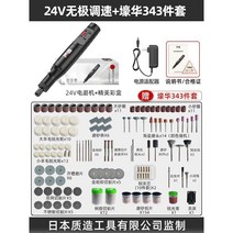 미니 그라인더 소형 핸드 연마기 일본 세트 조각기 센딩기 휴대용 드릴, 4. 4. 플러그인 24V 무극+343개
