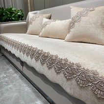 쇼파 천갈이 비용 흙침대 패드 겨울 셔닐 소파 쿠션 사계절 유니버설 솔리드 우드 미끄럼 방지 심플 모던 북유럽 라이트 럭셔리 쿠션 커버 커스터마이제이션, 미즈키 쌀, 4747(심 없는 베갯잇)