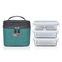 스텐 직사각 3단 도시락(중) 1개.콕닷컴, 상세페이지 참조