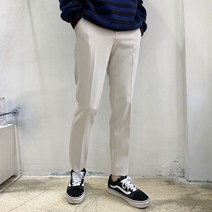 라운지21 남자 구김없는 슬림 스판 10부 슬랙스